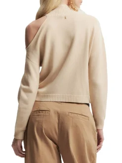 Maglia Darina collo alto con spalla scoperta dorato