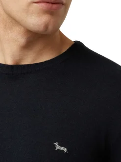 Maglia essentials in cotone e cashmere blu