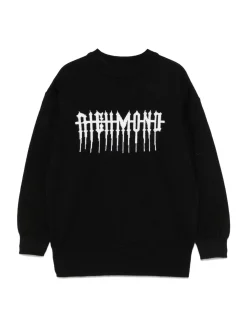 Maglia girocollo manica lunga Dines nero/panna