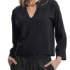 Maglia Irmo con scollo a V e dettaglio catena nero