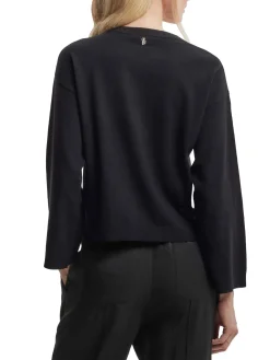 Maglia Irmo con scollo a V e dettaglio catena nero