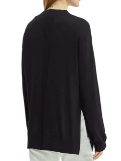 Maglia scollo a V manica lunga Matilda nero