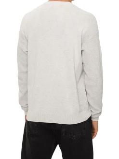 Maglione a girocollo con logo frontale grigio