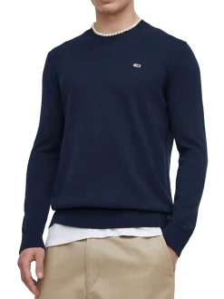 Maglione a girocollo slim essential blu