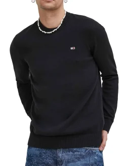 Maglione a girocollo slim essential nero