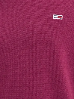 Maglione a girocollo slim essential bordeux