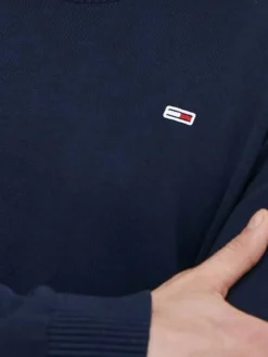 Maglione a girocollo slim essential blu