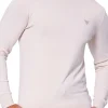 Maglione girocollo a coste beige