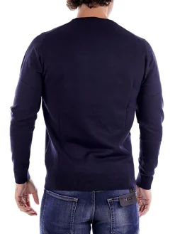 Maglione girocollo basic blu