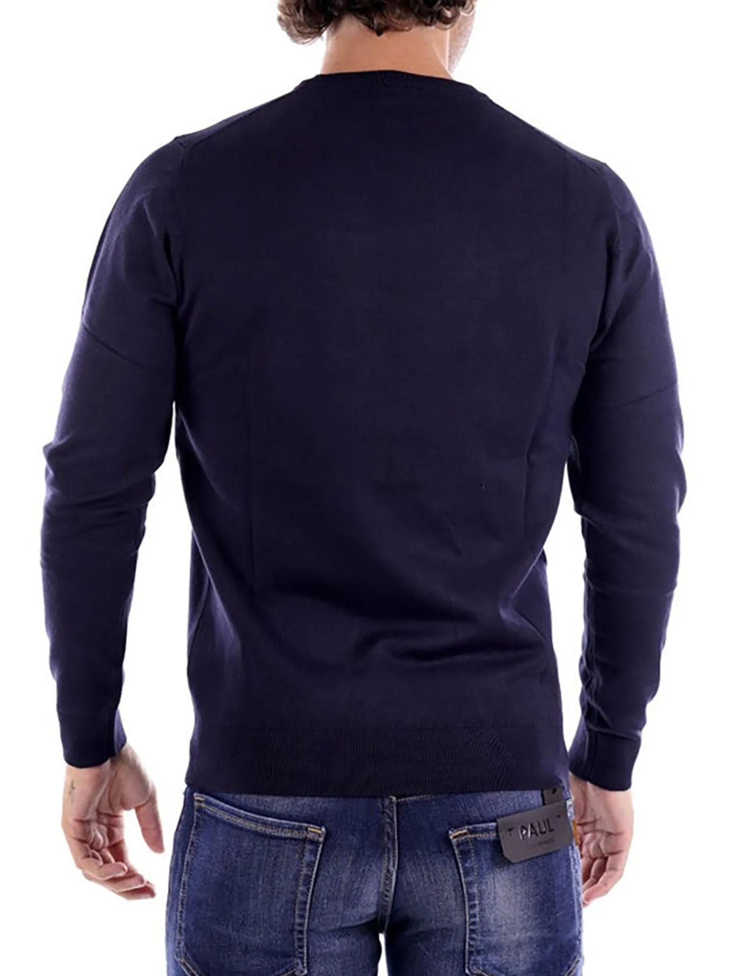Maglione girocollo basic blu