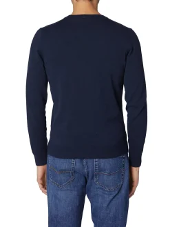 Maglione girocollo con patch Frecce Tricolori blu notte