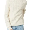 Maglione girocollo in misto lana panna