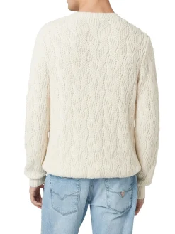 Maglione girocollo in misto lana panna