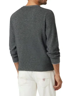 Maglione girocollo in misto lana grigio scuro