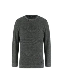 Maglione girocollo in misto lana grigio scuro