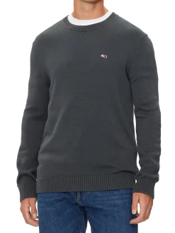 Maglione girocollo slim antracite