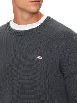 Maglione girocollo slim antracite