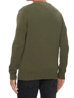 Maglione girocollo slim verde
