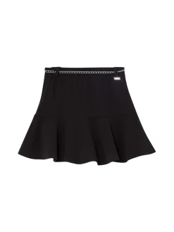 Mini gonna cinta catenella nero
