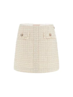 Minigonna flap Daphnee crema