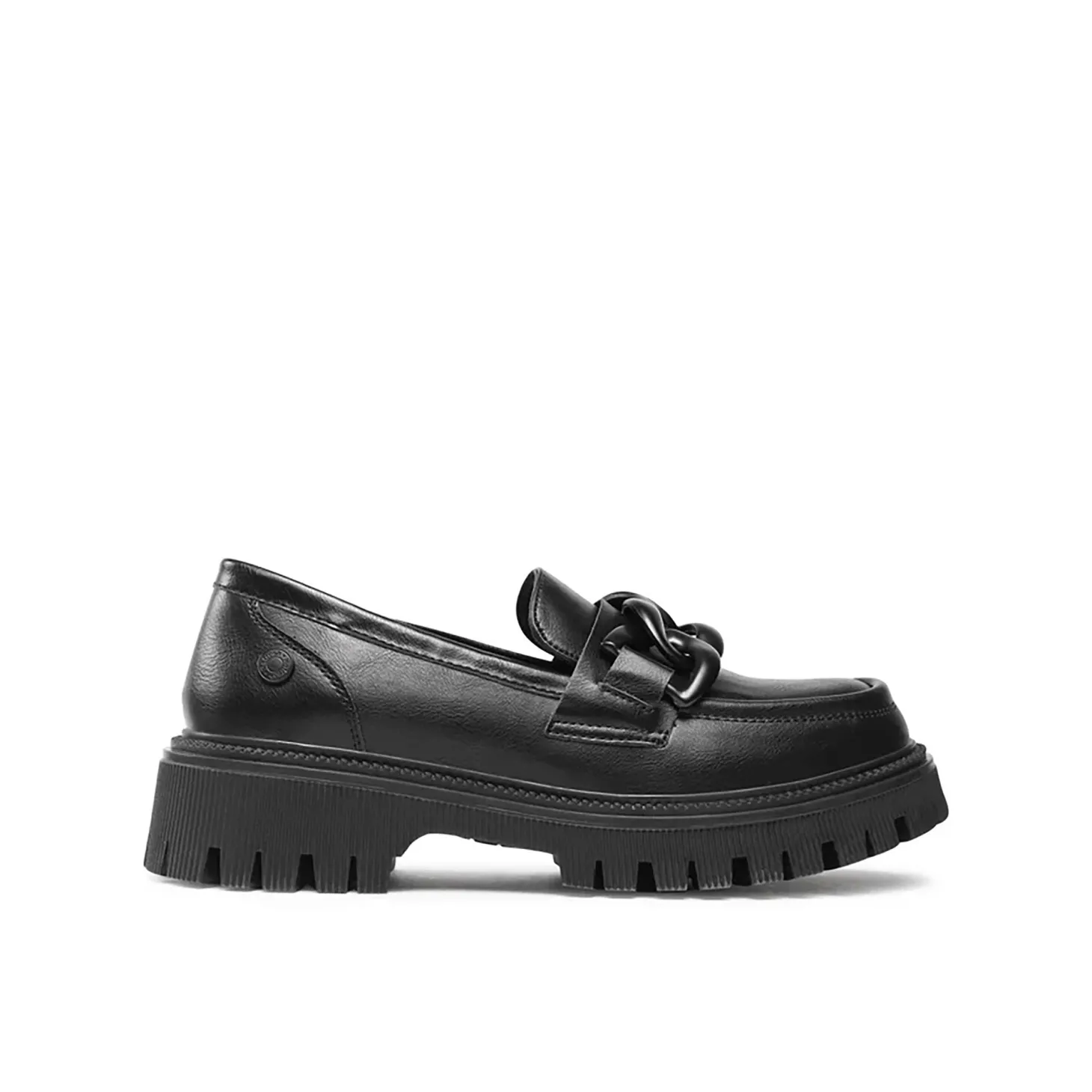 Mocassino chunky con fibbia nero