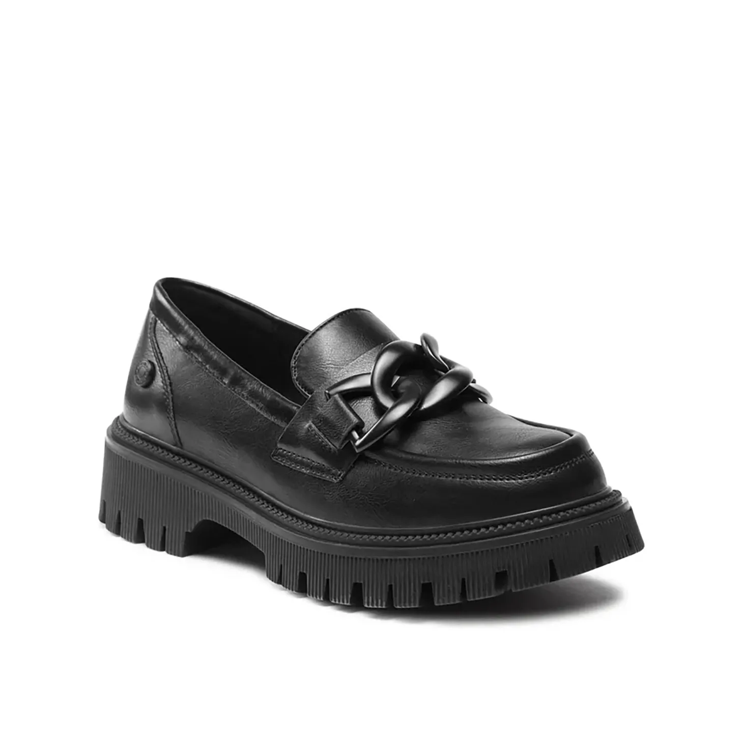 Mocassino chunky con fibbia nero