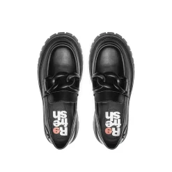 Mocassino chunky con fibbia nero