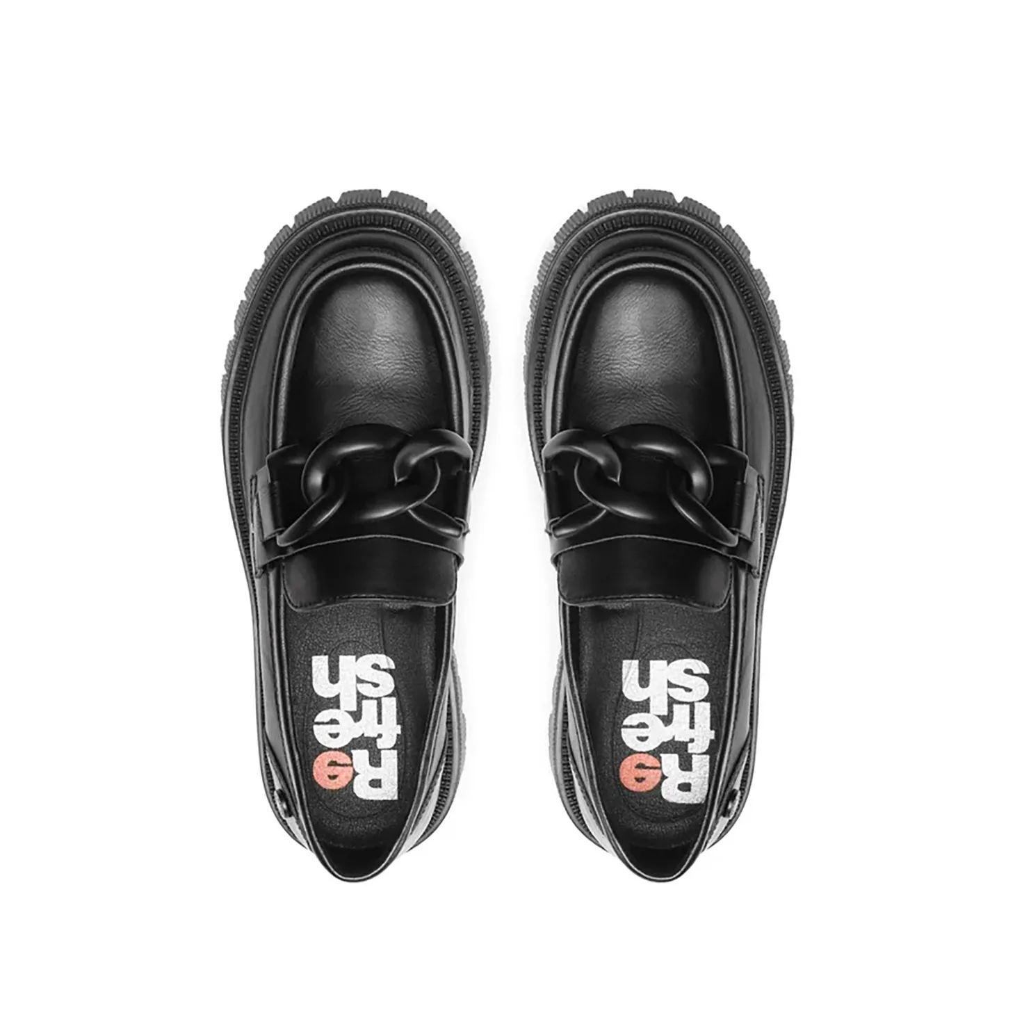 Mocassino chunky con fibbia nero