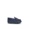 Mocassino neonato blu