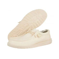 Mocassino Wally Canvas stone panna