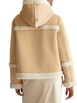 Montone con cappuccio camel