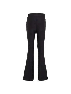 Pantalone a zampa elasticizzato monogram nero