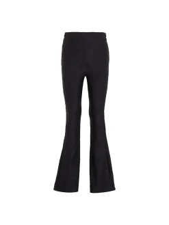 Pantalone a zampa elasticizzato monogram nero