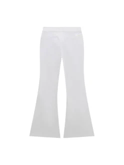 Pantalone a zampa tasche america bianco