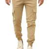 Pantalone cargo Argentati con polsini kaki