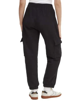 Pantalone cargo con logo sulla tasca nero