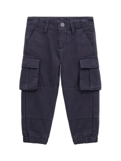 Pantalone cargo Gabardina blu