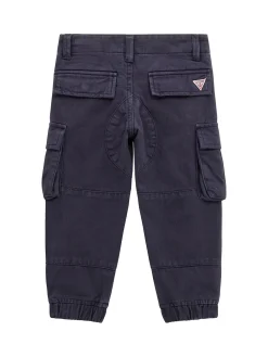 Pantalone cargo Gabardina blu