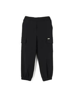 Pantalone cargo in jersey nero