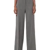 Pantalone chino a palazzo grigio gessato