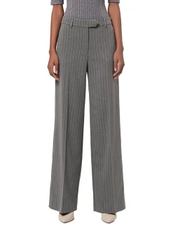 Pantalone chino a palazzo grigio gessato