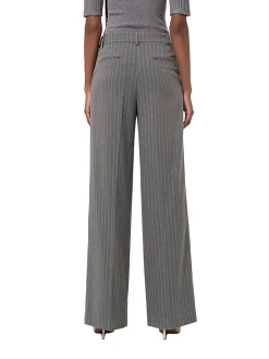 Pantalone chino a palazzo grigio gessato