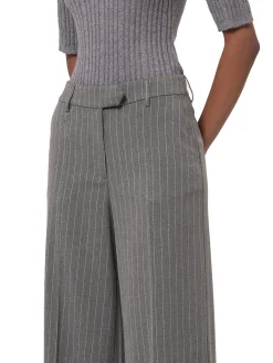 Pantalone chino a palazzo grigio gessato