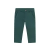 Pantalone chino basic in cotone stretch verde