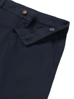 Pantalone chino basic in cotone stretch blu