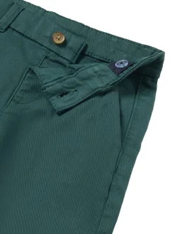 Pantalone chino basic in cotone stretch verde