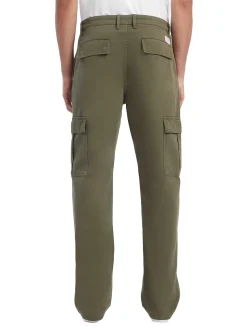 Pantalone chino cargo in cotone verde
