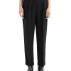 Pantalone chino con pence nero