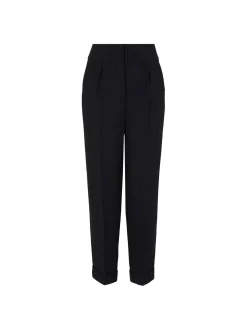 Pantalone chino con pence nero