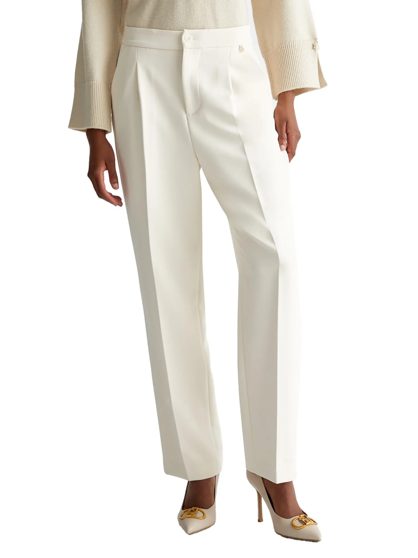 Pantalone chino crepe naturale